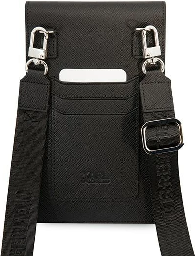 Çantë për telefon Karl Lagerfeld Embossed RSG, e zezë