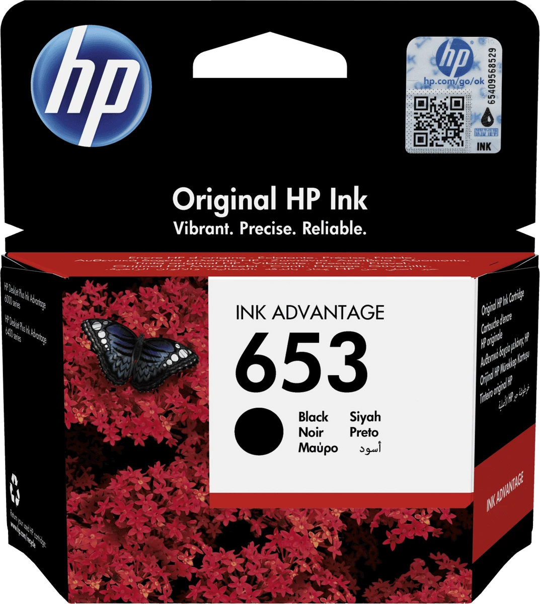 Kartush boje, HP, 653 3YM75AE, 6 ml 360 faqe Standard, e zezë