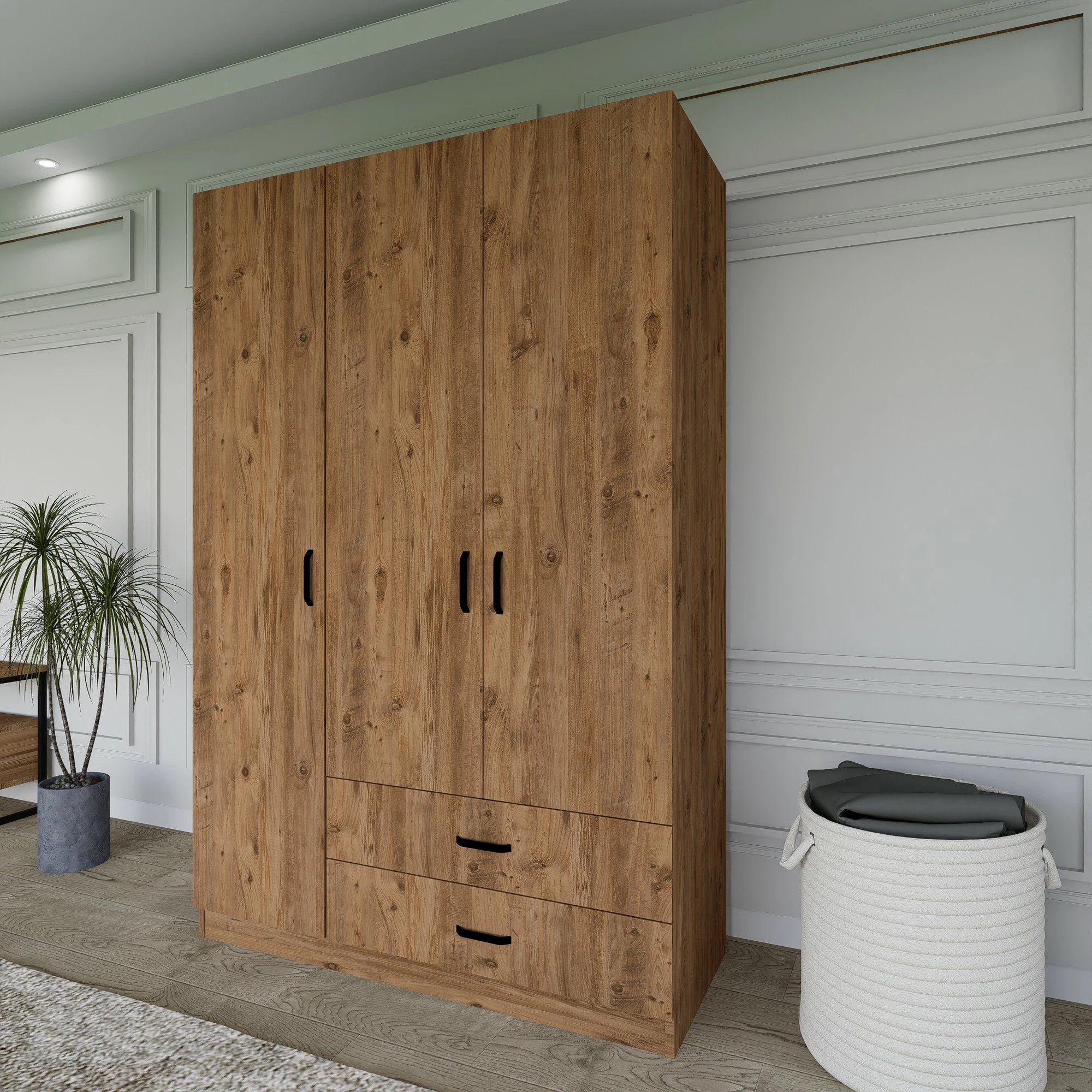 Dollap Hanah Home, Yaman 1600-027, ngjyrë arre, 120x181x45cm