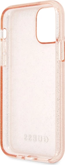Mbështjellës Guess GUHCN58PCGLPI për iPhone 11 Pro, Glitter, Rozë