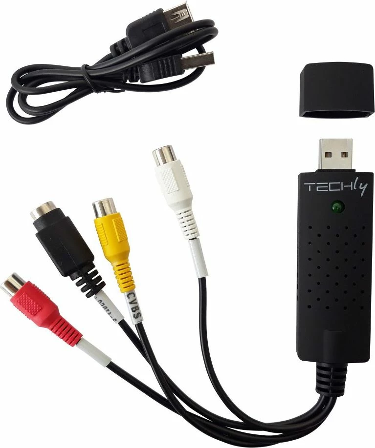 Kapës video USB 2.0 Techly I-USB-VIDEO-700TY, NTSC/PAL, i zi