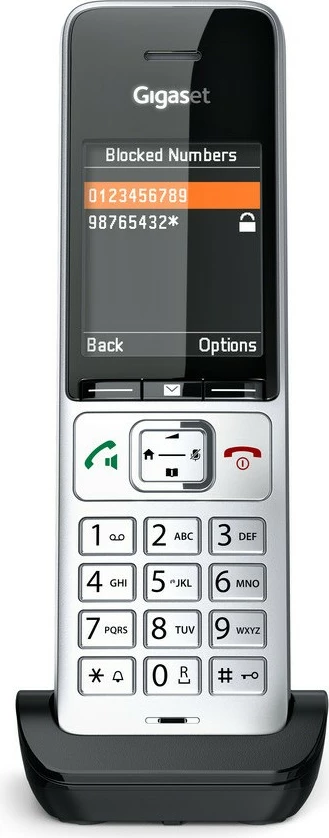 Telefon Gigaset COMFORT 500HX, Analog/DECT, Black, Silver