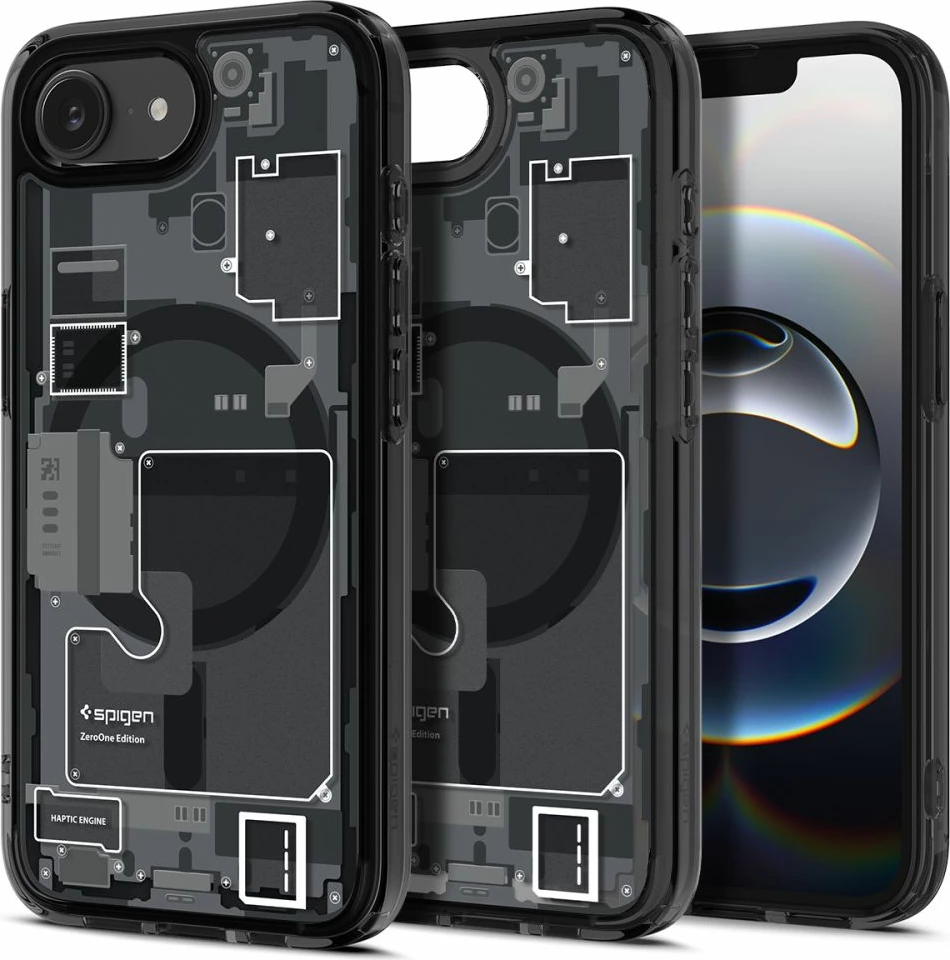Mbështjellës, Spigen, Ultra Hybrid MagSafe Zero One për iPhone 16e, TPU+PC, MagSafe, Air Cushion, e zezë