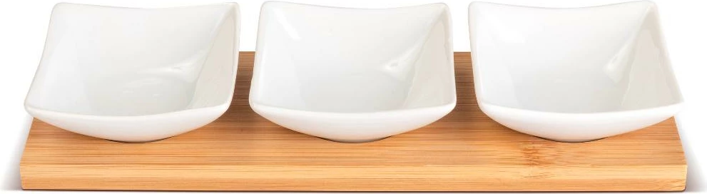 Pjata servimi porcelan 3 pjesë Lamart LT9217, të bardha