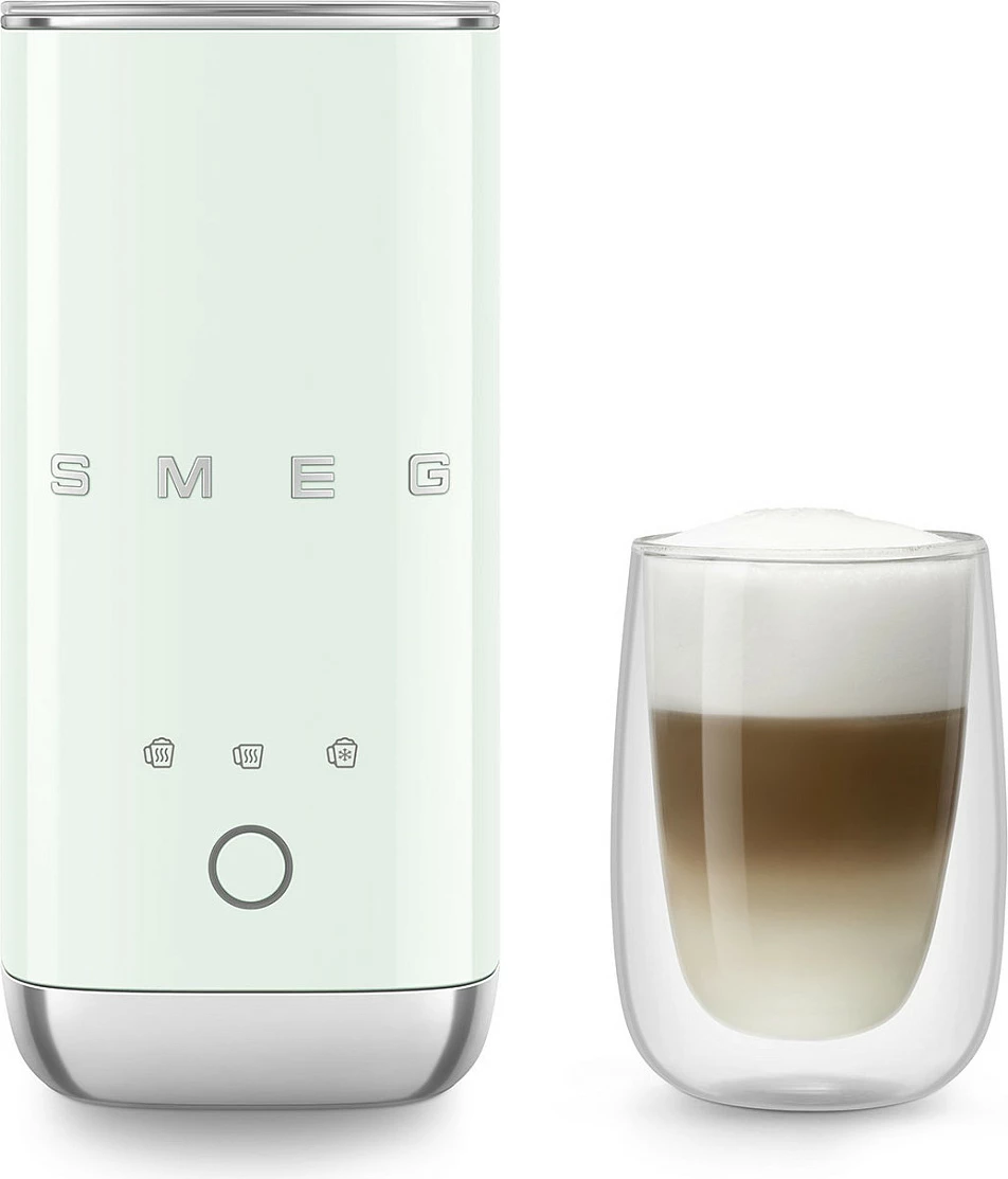 Shkumëzues qumështi Smeg MFF02PGEU, 500W, 3 funksione, anti-ngjitës, jeshile e çeltë