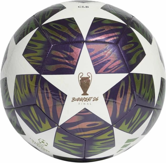 Top futbolli adidas UCL 25/26 Final Club KT0658, i bardhë/vjollcë/jeshil [Madhësia: 3]