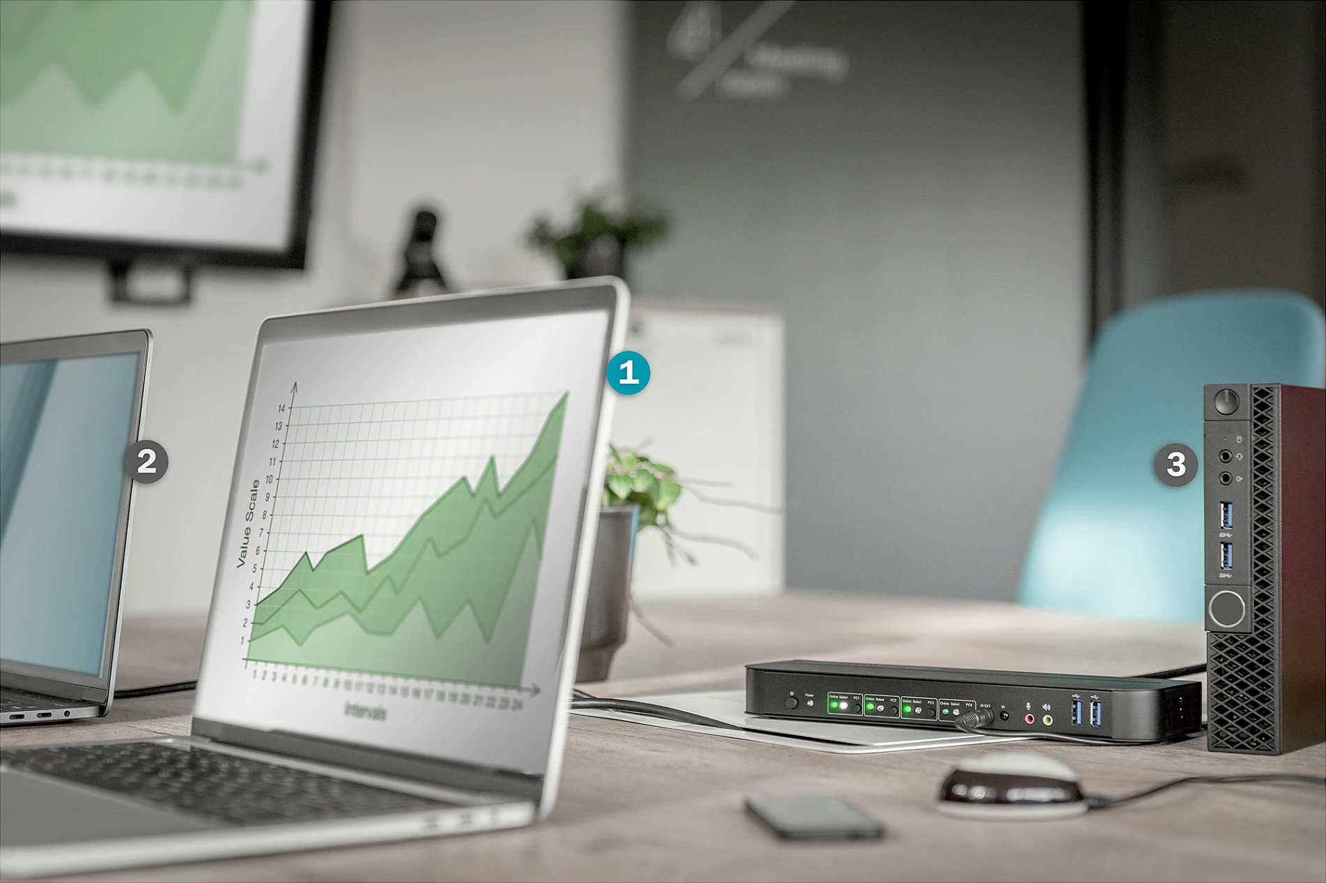 KVM Switch Digitus 4-Port, 4K 60Hz, DP/HDMI, USB 3.0, i zi