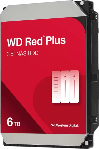 Hard disk intern WD Red Plus WD60EFPX 6TB 3.5\" SATA 6Gb/s 5400RPM 256MB