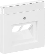 Mbulesë prizë muri Busch-Jaeger 1710-0-3888, 2 dalje, 63x63 mm, e bardhë
