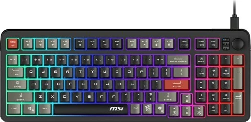 Tastierë mekanike gaming, MSI FORGE GK110, US layout, RGB, USB me kabllo, e zezë