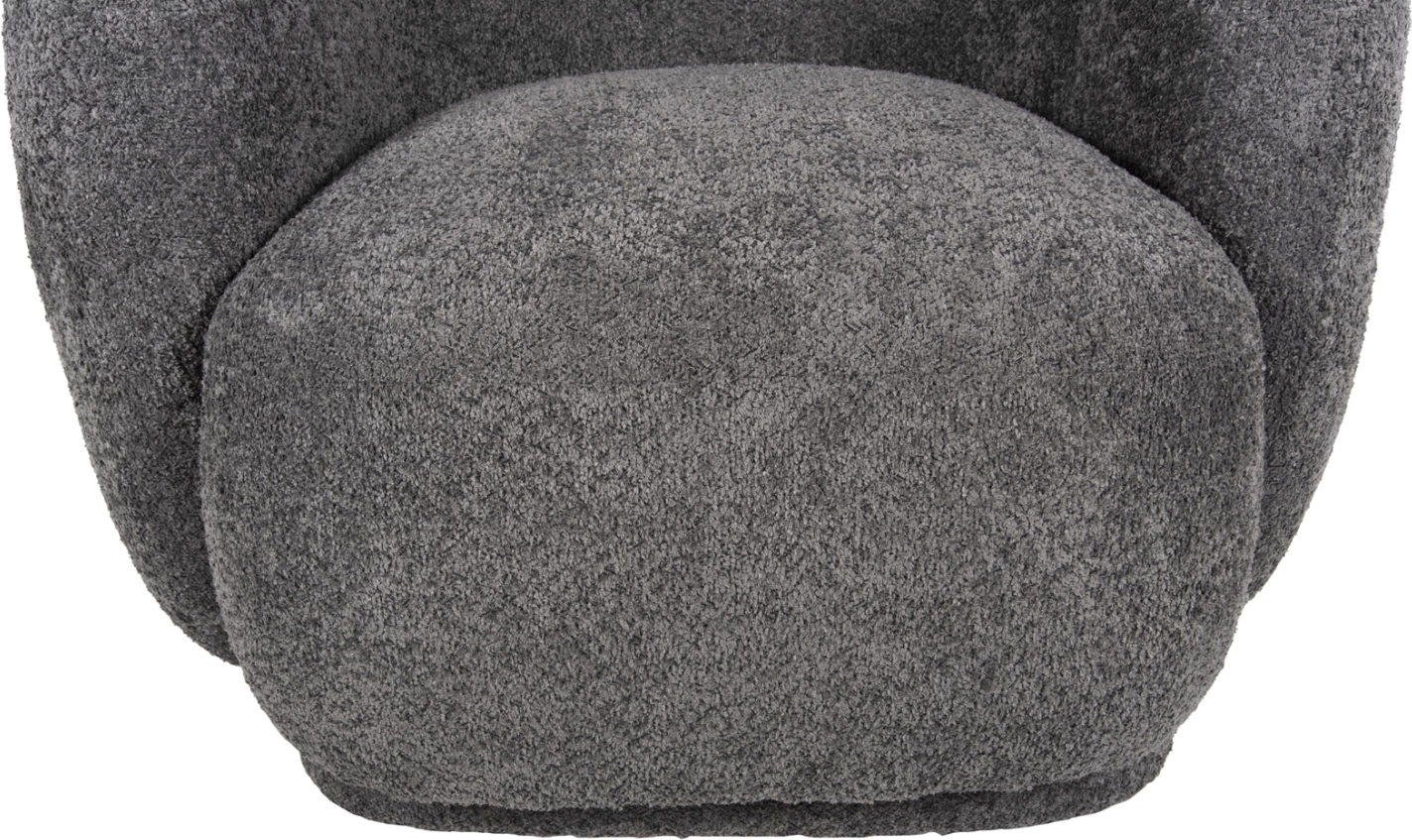 Fotelje KARPEN FH9600.01, stof boucle, gri, 93x87x78H cm