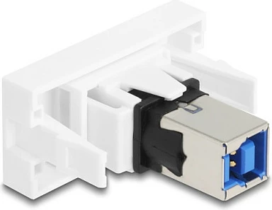 Modul USB DeLOCK Easy 45 90910, USB-A F në USB-B F, flat, i bardhë