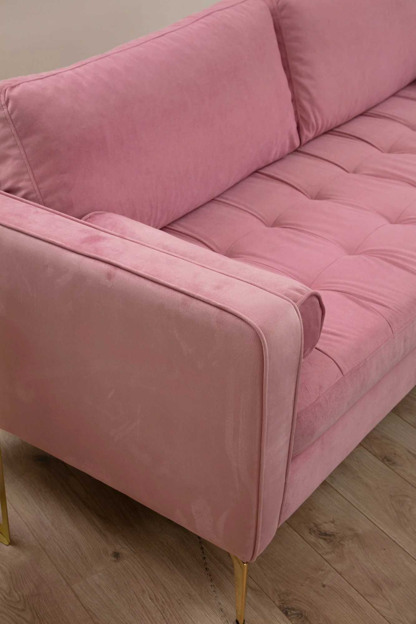 Divan treshe Atelier del Sofa, Rome, ngjyrë rozë e zbehtë