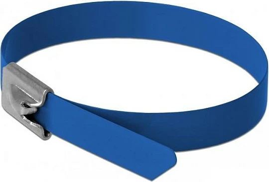 Kablolidhës inox DeLOCK 400 x 7.9 mm, 10 copë, blu