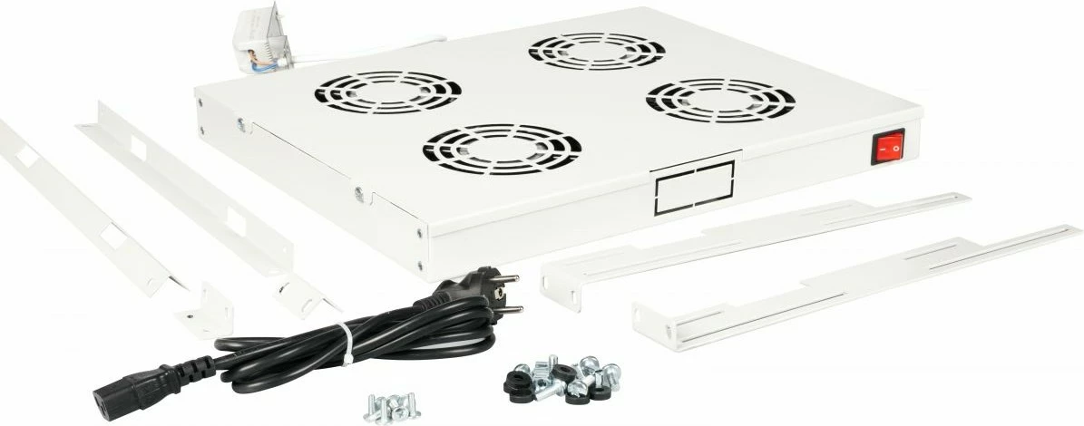 Modul ventilatorësh Equip 19", 4x ventilatorë, 1U, gri e lehtë