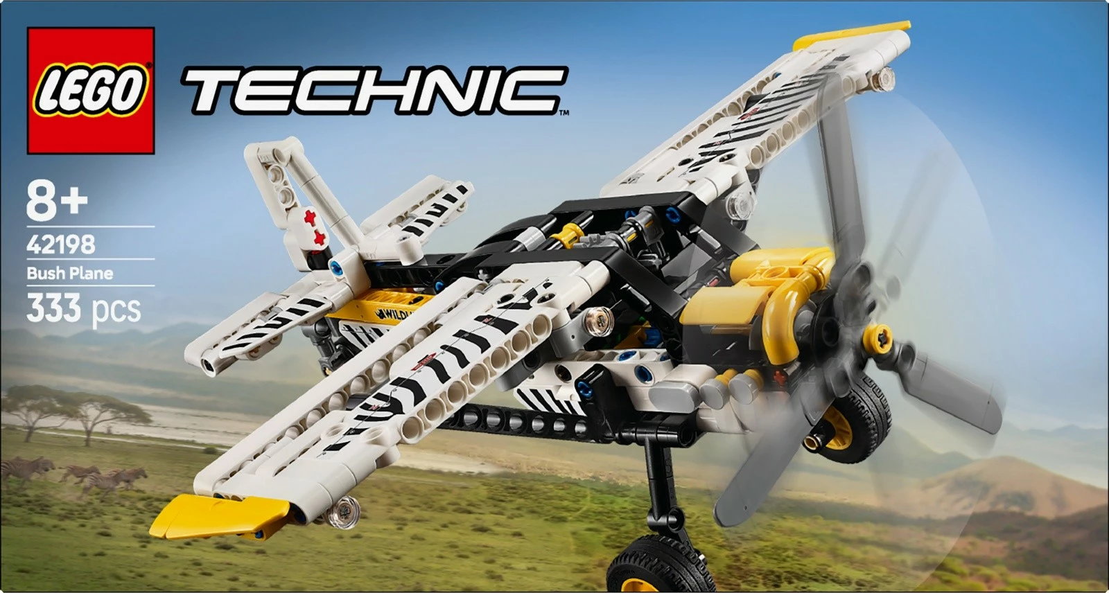 Set LEGO Technic aeroplan transportues 42198, 333 pjesë, vija zebre