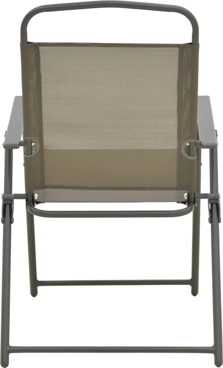 Karrige palosëse Vela, metal anthracite, textilene champagne, set prej 4 copë, 53x58x90cm