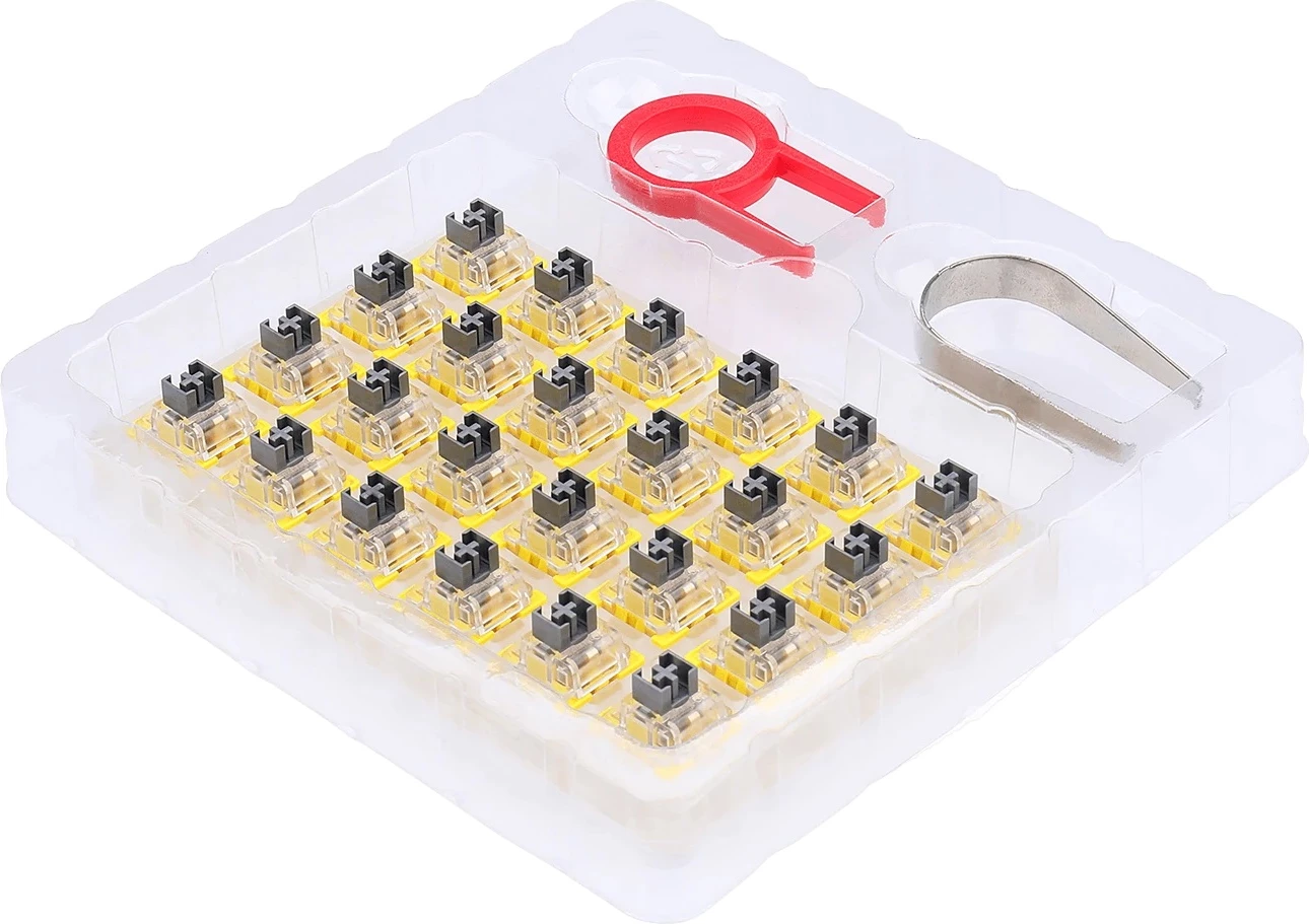 Switch mekanik Redragon Bullet-S A113, Silver Short Linear, 24 copë, me keycap puller + switch puller, Silver