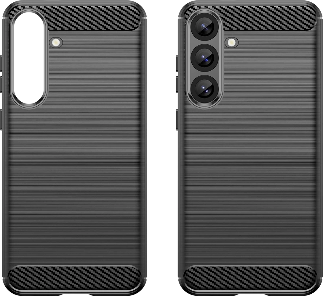 Mbështjellës Hurtel Carbon Case për Samsung Galaxy S25+, TPU, i zi