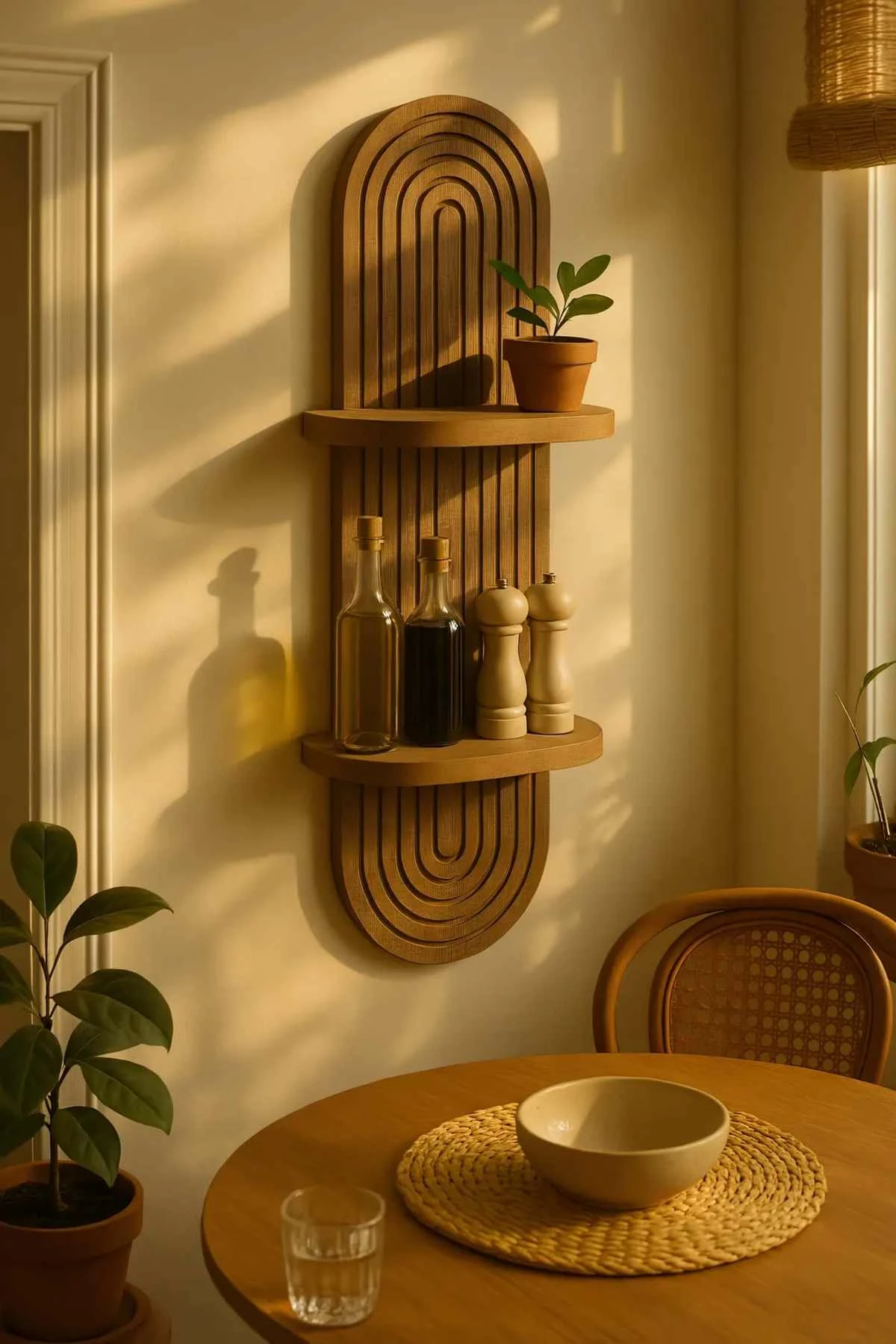 Raft muri, ngjyrë wenge, Skye Decor, Artmtkwll2