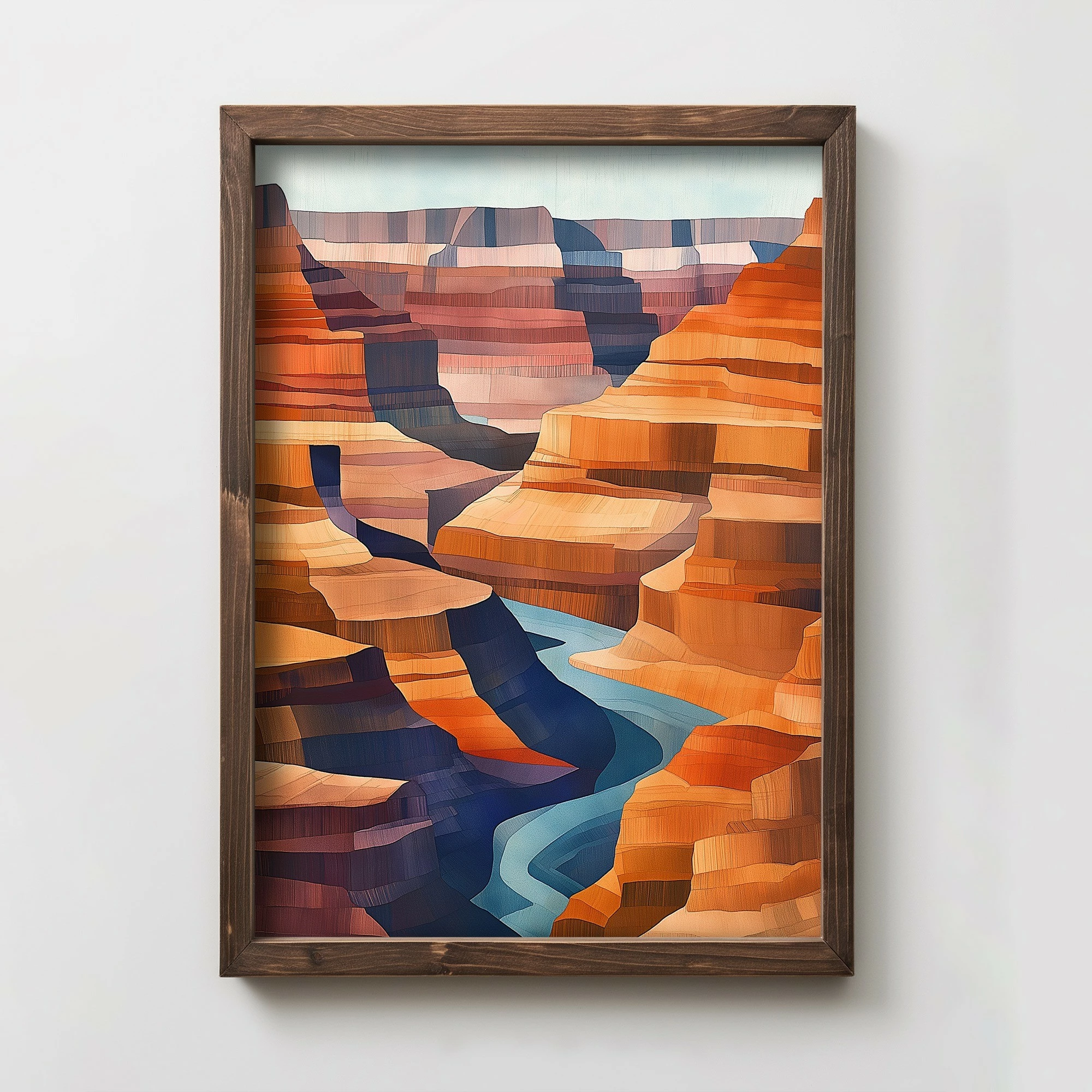 Pikturë dekorative me kornizë MDF, Wallity, TUN093-XL, shumëngjyrëshe, 50x70x3.5cm