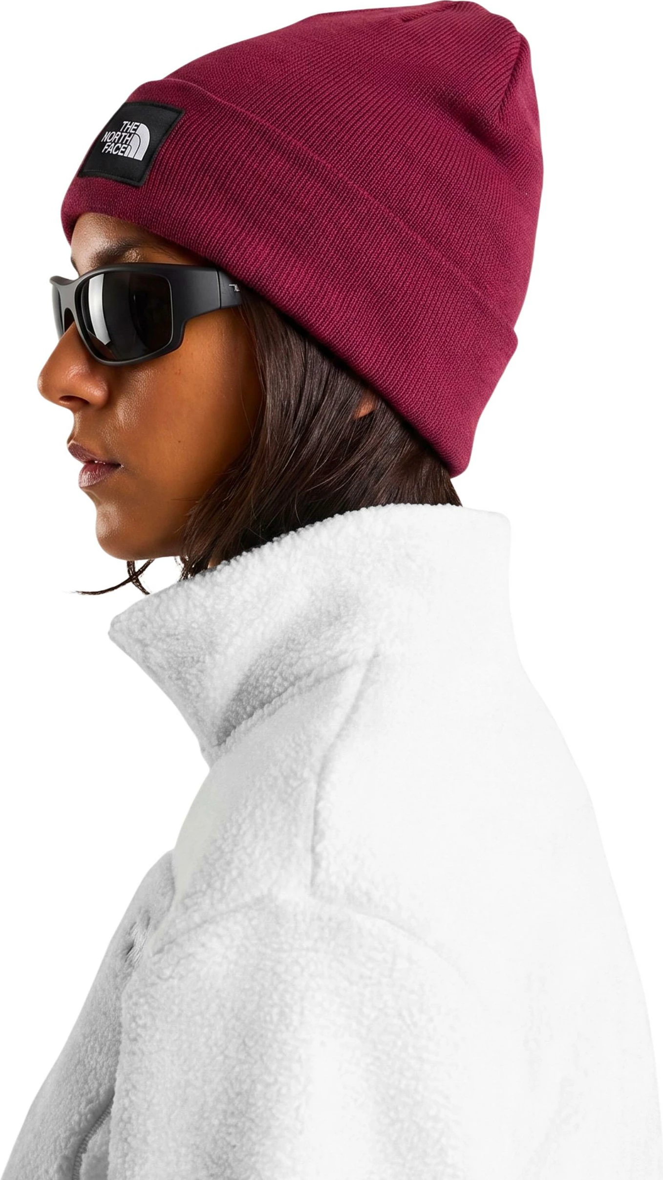 Kapelë beanie për meshkuj The North Face Dock Worker Rcycled BNE, bordo