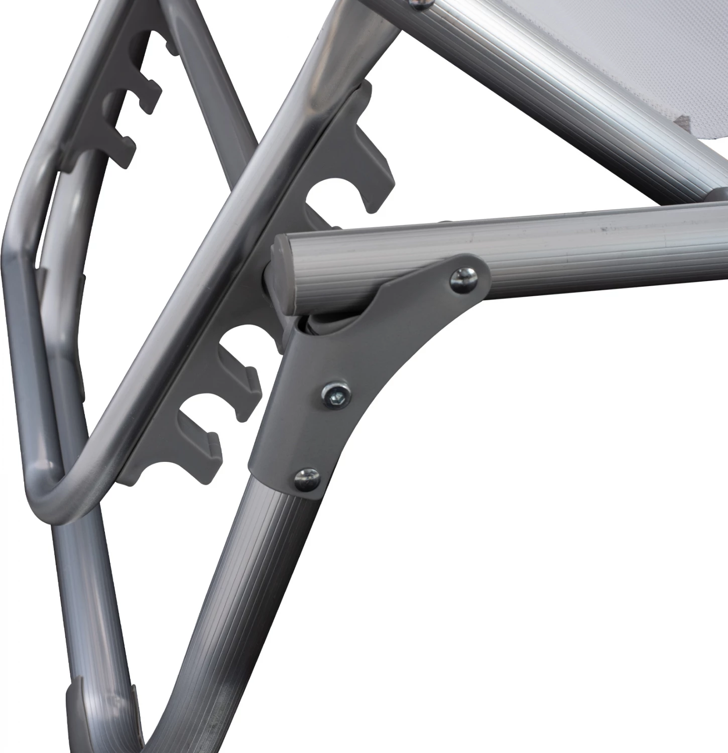 Shezllon për plazh, tipi i rëndë, ngjyrë e bardhë, alumini, FH5054.03, 188x58x31-81 cm