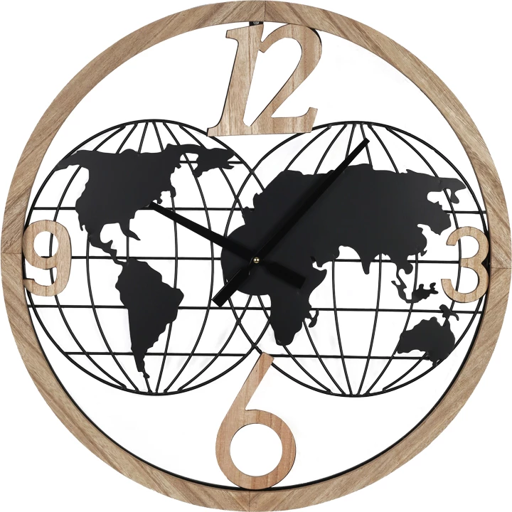 Orë muri Woglo Inart metal ngjyrë e zezë 60x3x60cm