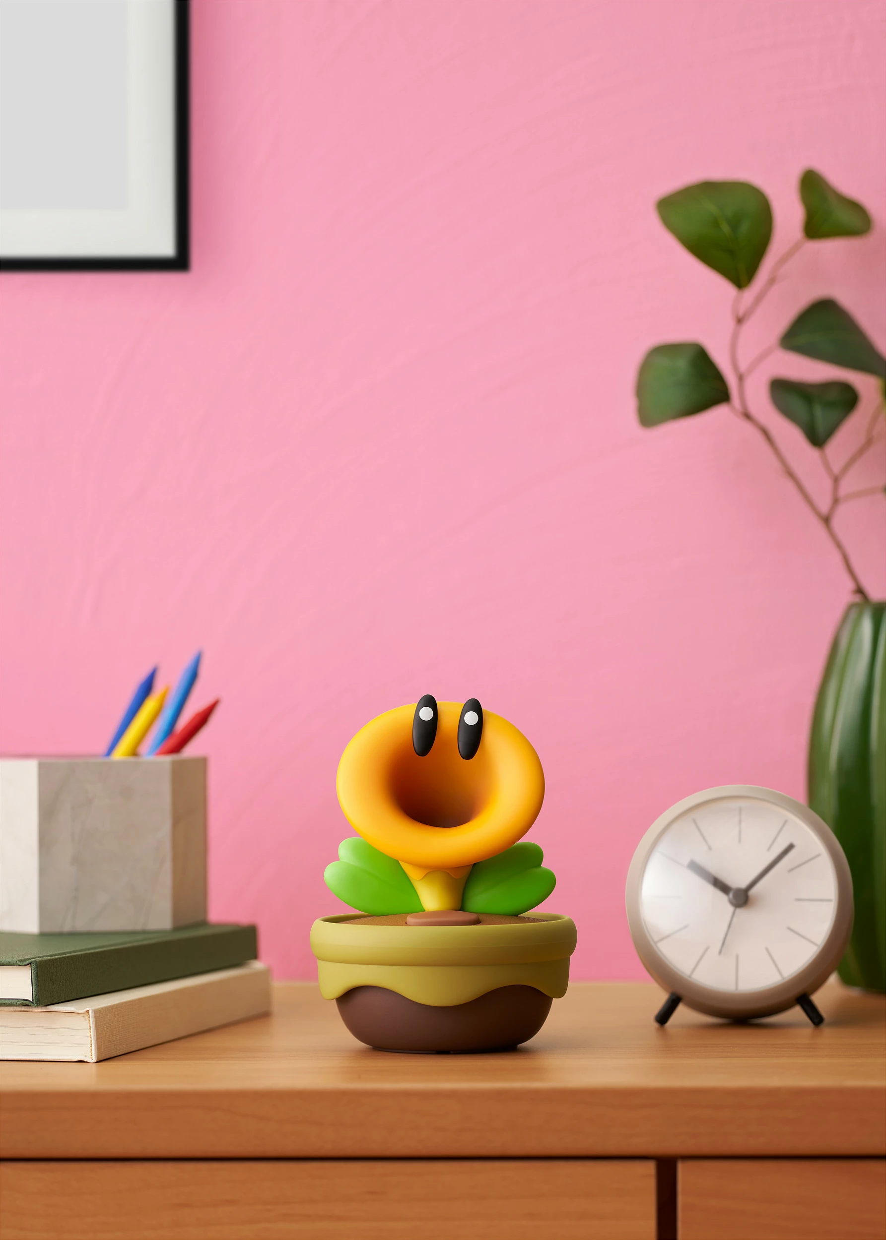 Figurinë koleksionuese Nintendo Talking Flower, Super Mario Bros. Wonder, me efekte zanore, shumëngjyrëshe