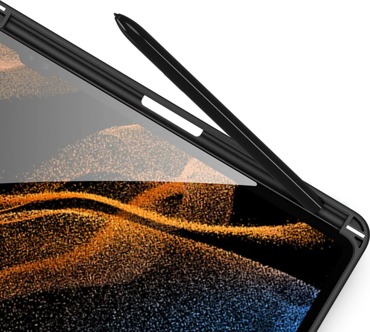 Mbështjellës rugged me kapak flip Dux Ducis Toby për Samsung Galaxy Tab S8 Ultra, me mbajtës stilusi, i zi, 1 copë