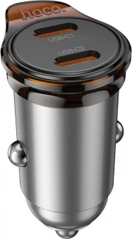 Karikues veture HOCO NZ16B QC/PD 45W 3A, 2x USB-C, gri