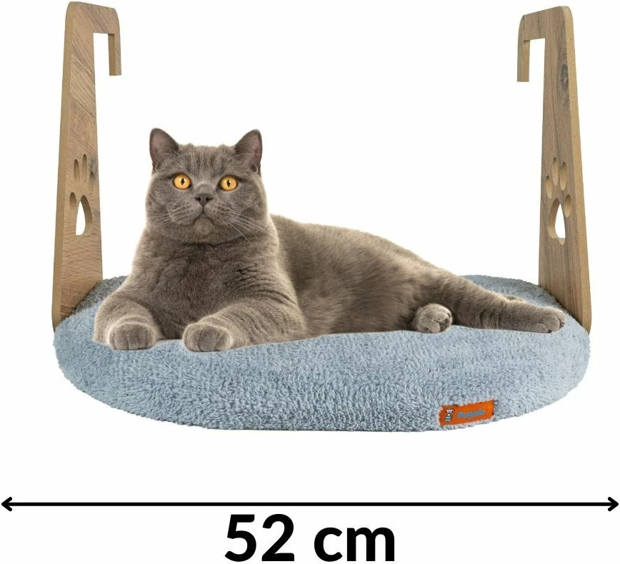 Shtrat për kafshë, për radiator, ngjyrë gri, Paws & Whiskers, 52x35cm