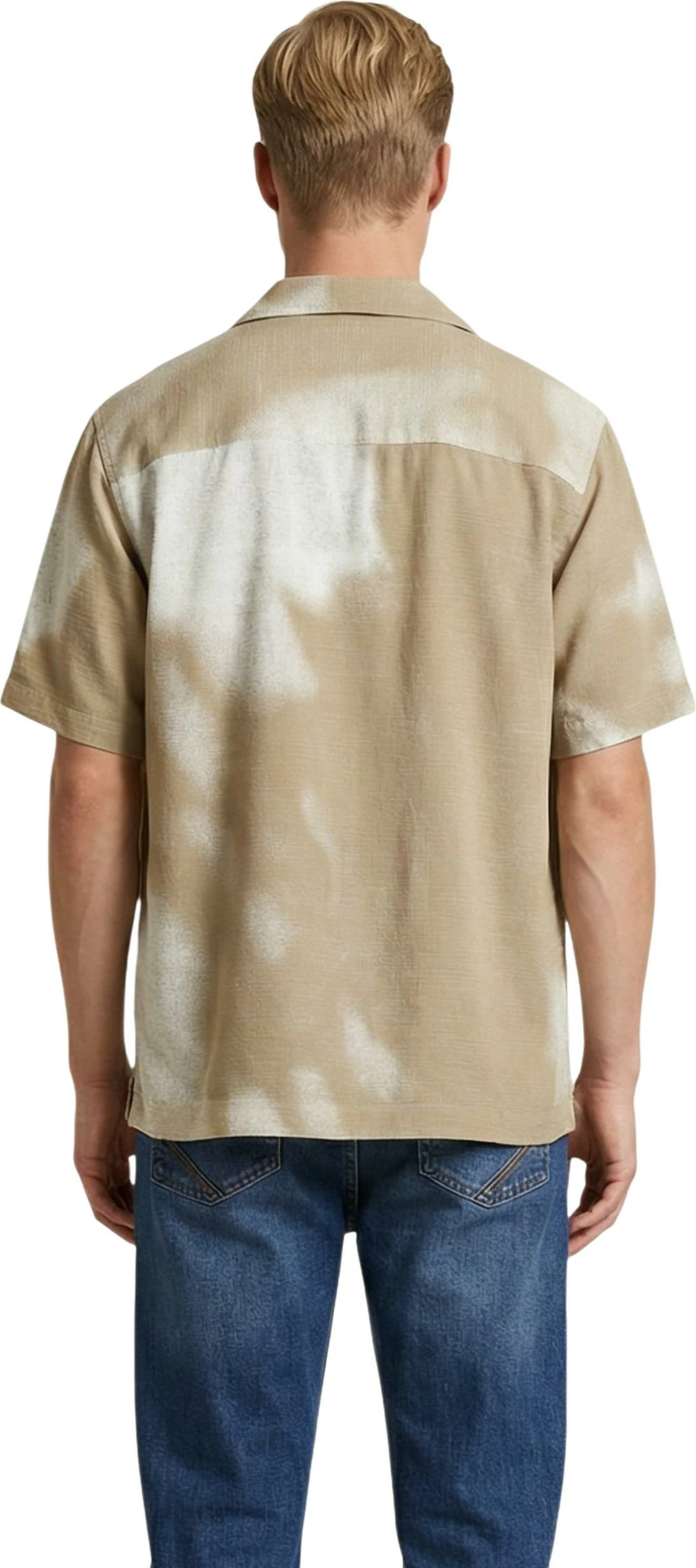 Këmishë me mëngë të shkurta Only & Sons Onsharvi Rlx Resort SS 041 AOP 22037291 për meshkuj, bezhë [Madhësia: XS]