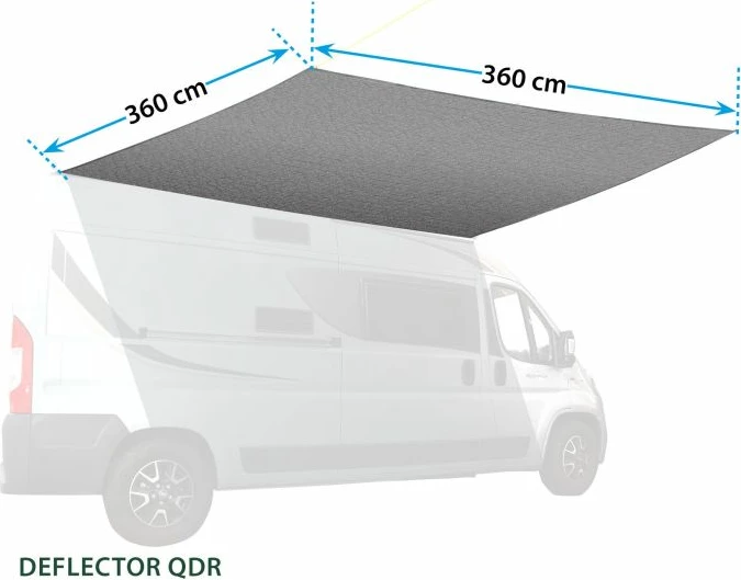 Tendë mbrojtëse dielli BRUNNER UV Deflector 0113065N 360x360cm, PE