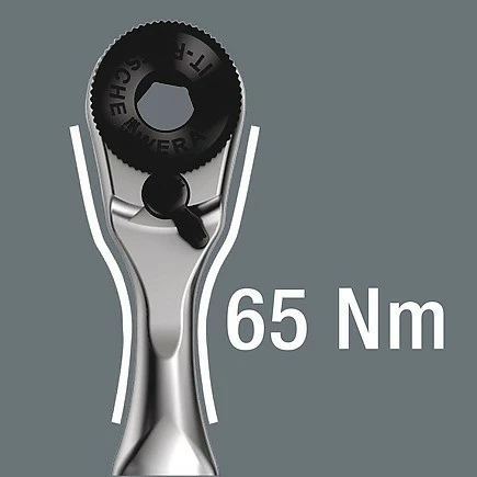 Set çelësa Wera Zyklop Mini 2, 1 copë, krom, i zi, dorezë me ratchet