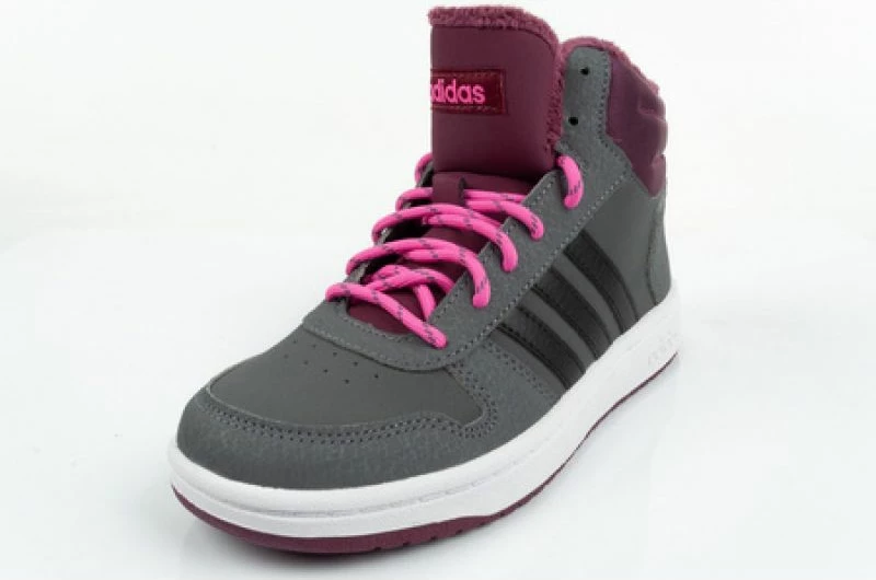 Atlete për fëmijë adidas Hoops Mid 2.0 K, ngjyrë rozë dhe gri [Madhësia: 36 2/3]