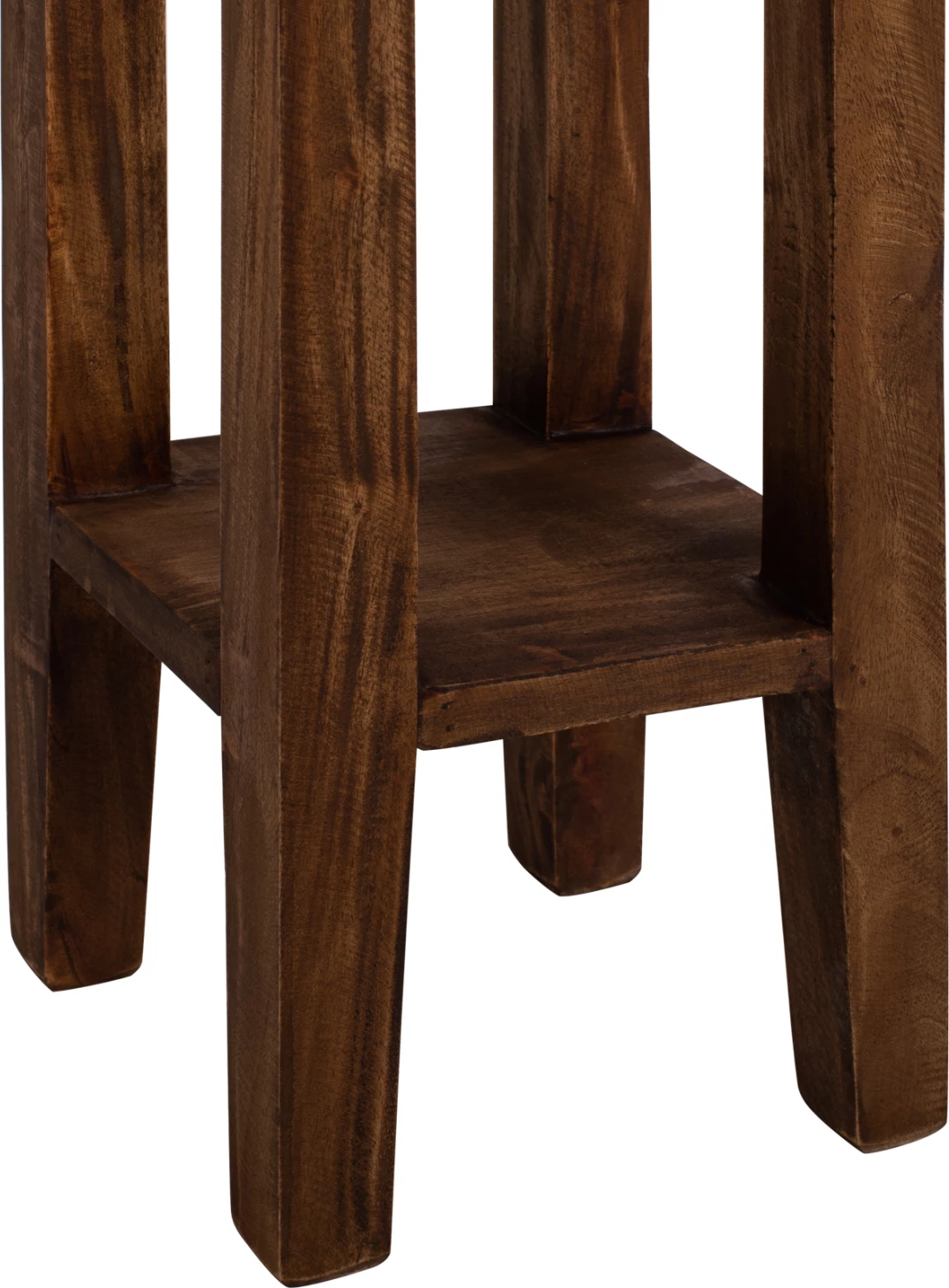 Tavolinë anësore prej druri mahogany me sirtar, ngjyrë natyrale, 25x25x66,5H cm, FH9484.01