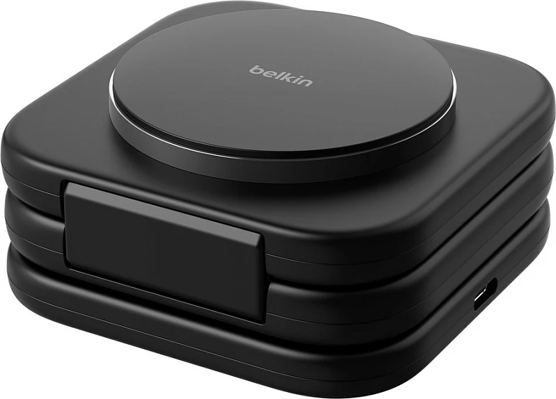 Karikues wireless Belkin BoostCharge Pro Qi2 3-në-1, MagSafe, 15W, adapter 36W, kabllo USB-C 1.5m, i zi