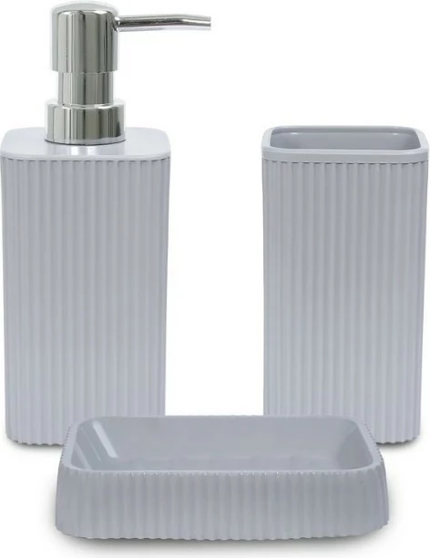Set banjoje 3 pjesësh Mijölnir, PZR-042, e bardhë/gri