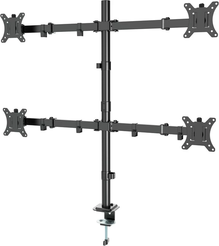 Krah montimi për tavolinë GEMBIRD MA-D4-01 për 4 monitorë, 13-32 inç, i zi