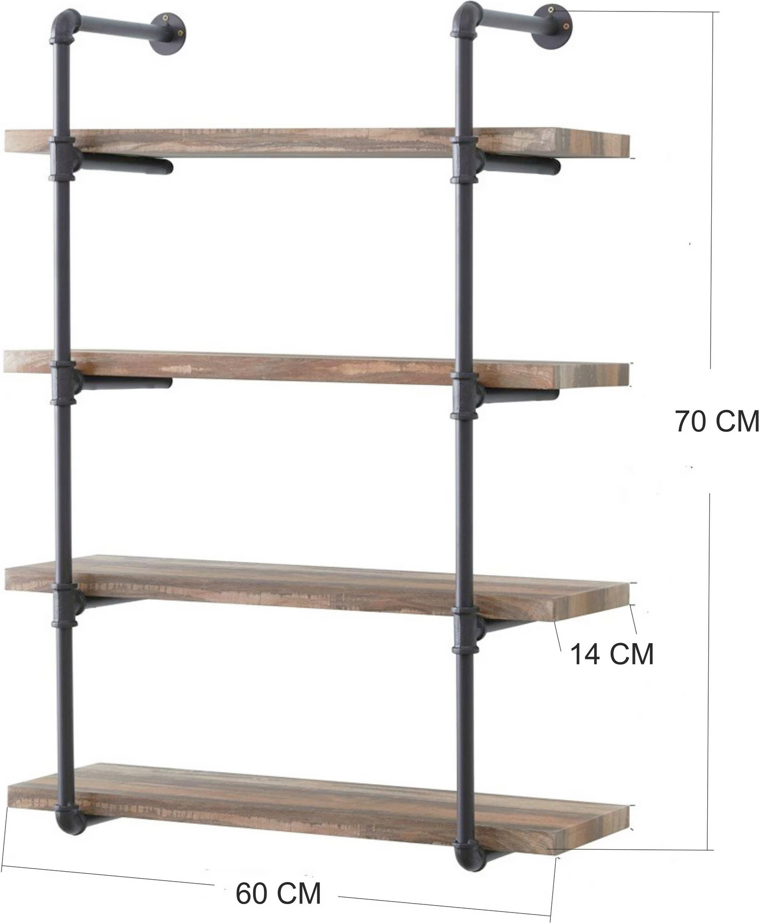 Raft muri me tuba, ngjyrë arre e zezë, Boruraf106