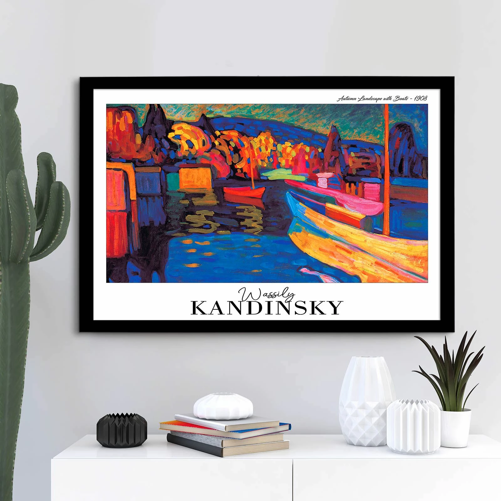 Pikturë dekorative me kornizë, Wallity, 4262SYHKANDINSKY-011, shumëngjyrëshe, 42x62cm