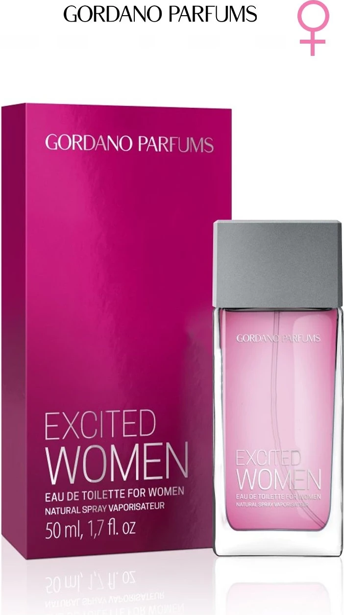Eau de toilette Gordano Parfums Excited Women, 50 ml
