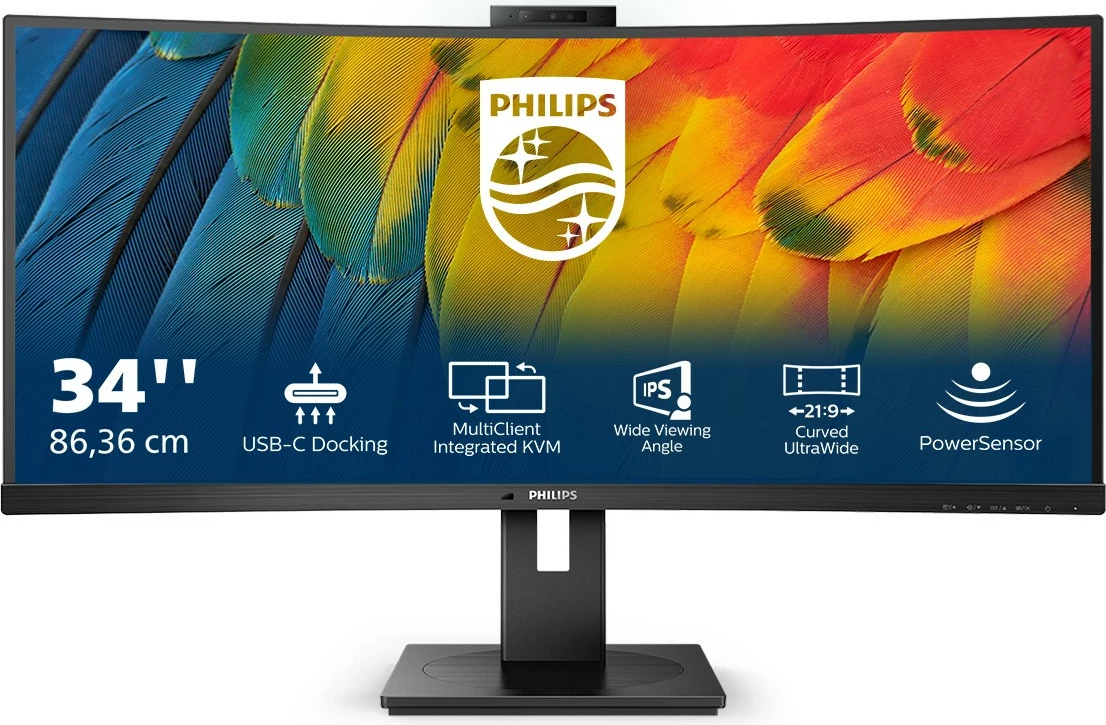 Monitor Philips 5000 series 34B1U5600CH/00, 34", Wide Quad HD, LCD, e zezë