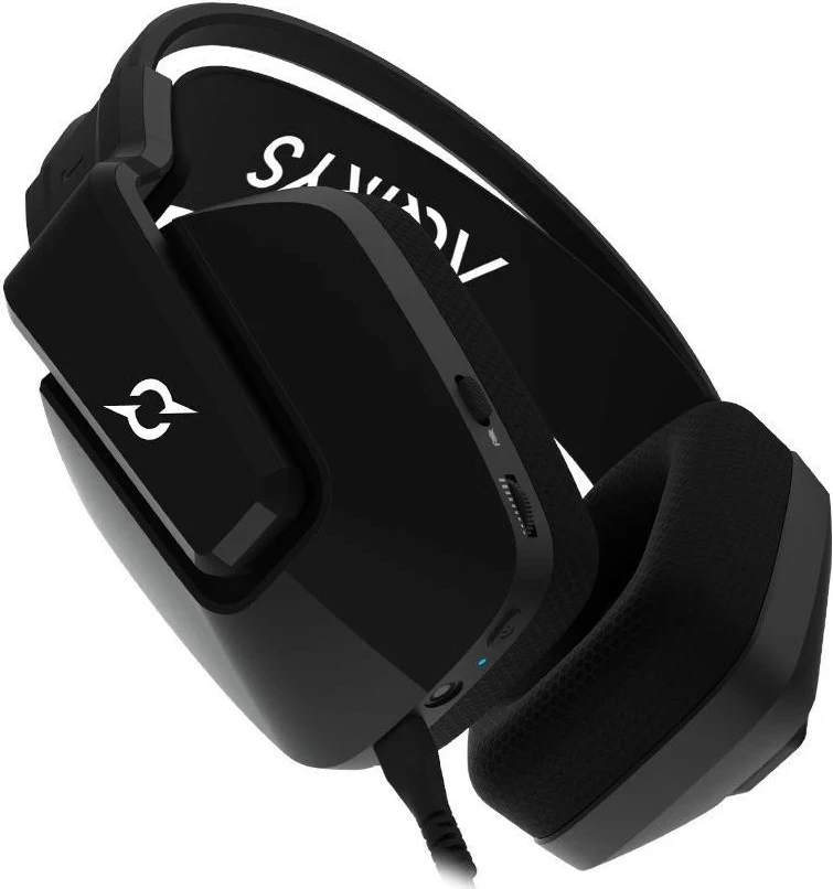 Kufje gaming Aqirys Alya 7.1 VS, me mikrofon të ndashëm, 7.1 surround, të zeza