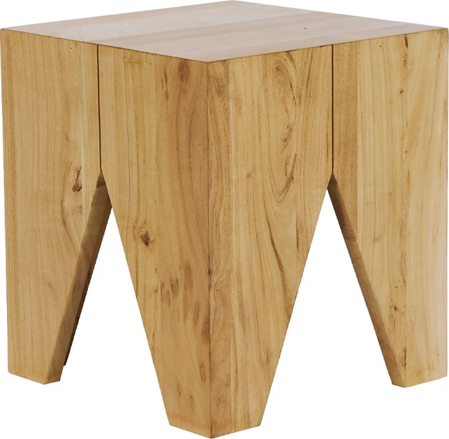 Tavolinë anësore Emir, dru akacie natyrale, 40x40x45 cm