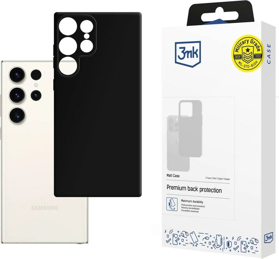 Mbështjellës 3mk Matt Case për Samsung Galaxy S24 Ultra, i zi