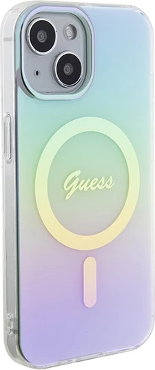 Mbështjellës Guess GUHMP15SHITSQ për iPhone 15 6.1", MagSafe, turquoise