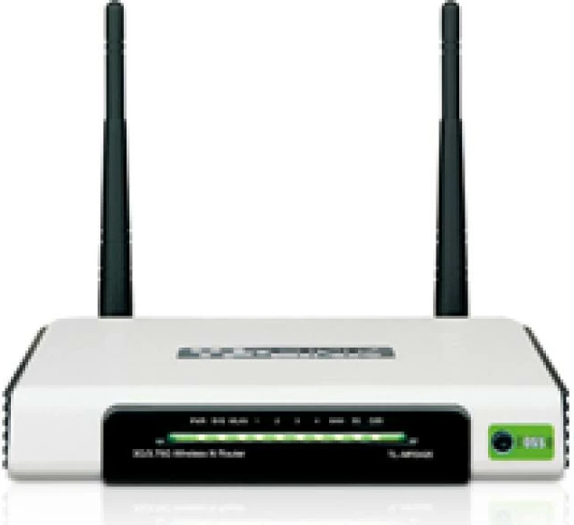Router Wi‑Fi, TP-Link TL-MR3420, 300Mbps Wireless N, hotspot 3G/4G me USB, me dy antena, i bardhë