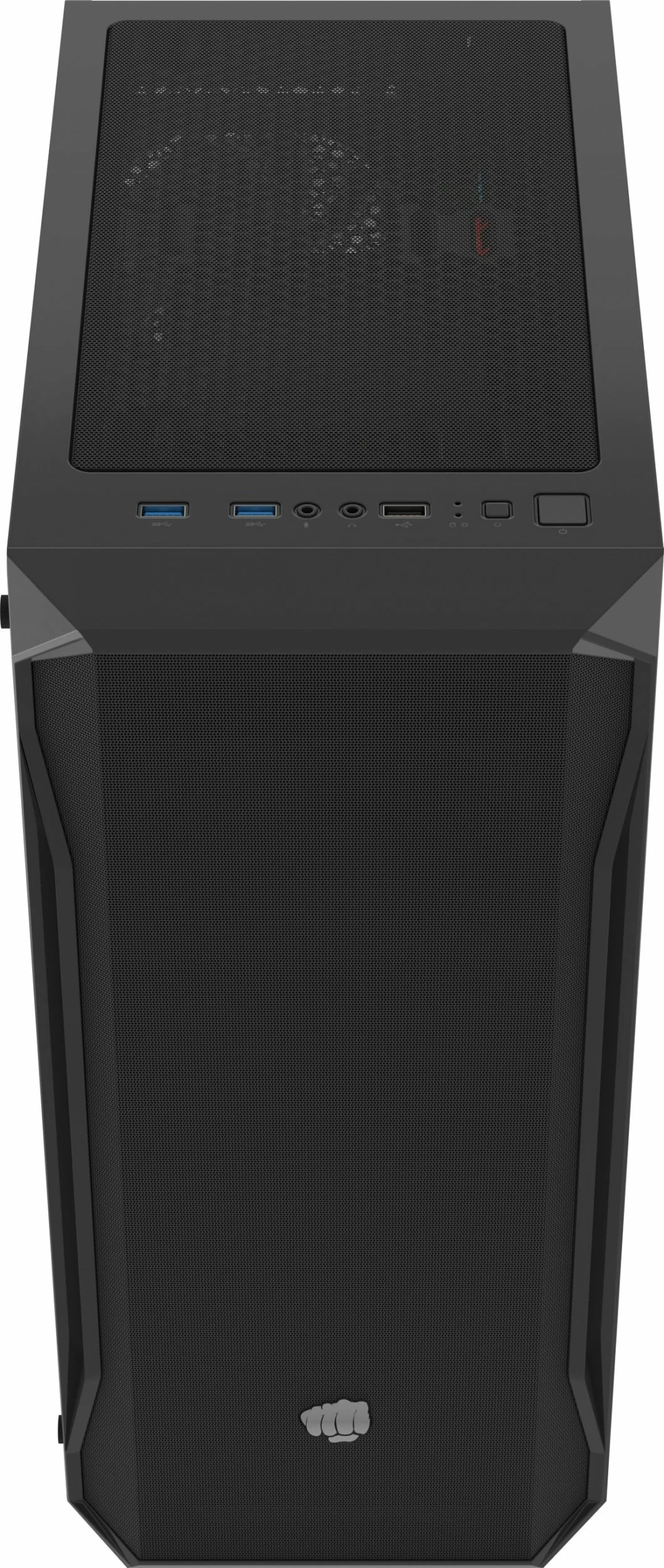Kasë Fury Shobo SH4F (NFO-2152) Midi Tower ATX/mATX/Mini-ITX, 4x120mm PWM, tempered glass, pa PSU, e zezë